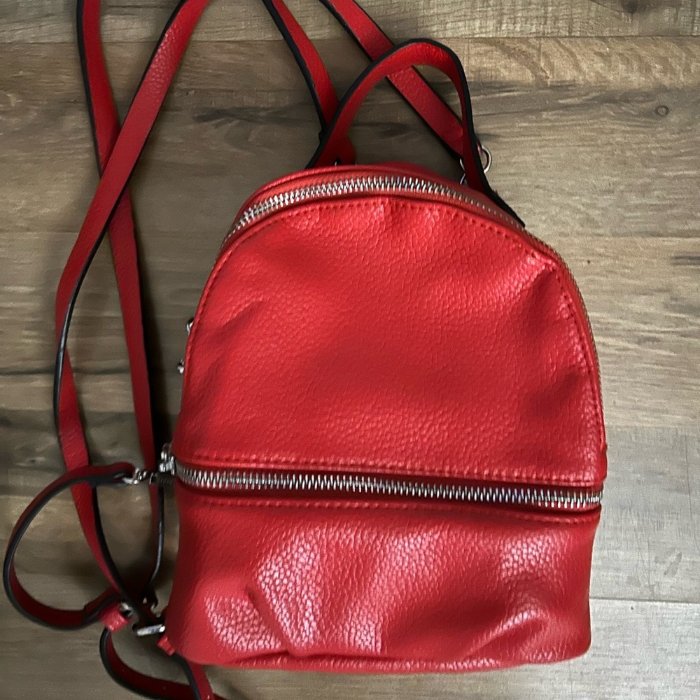 Steve Madden Mini Red Backpack - Picture 2 of 4